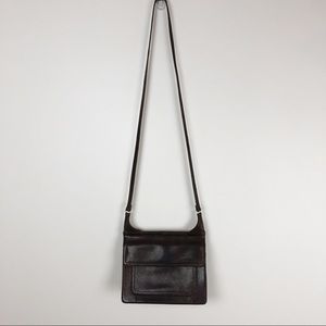 Fossil Brown Leather Crossbody Bag Wallet Interior